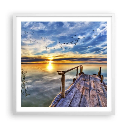 Poster in einem weißen Rahmen - Der Wind geht zur Ruhe - 60x60 cm