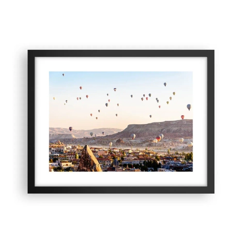 Poster in einem schwarzem Rahmen - Wie Schiffe am Himmel - 40x30 cm