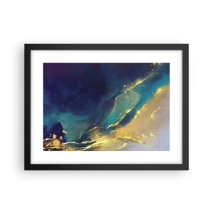 Poster in einem schwarzem Rahmen - Der goldene Teich - 40x30 cm