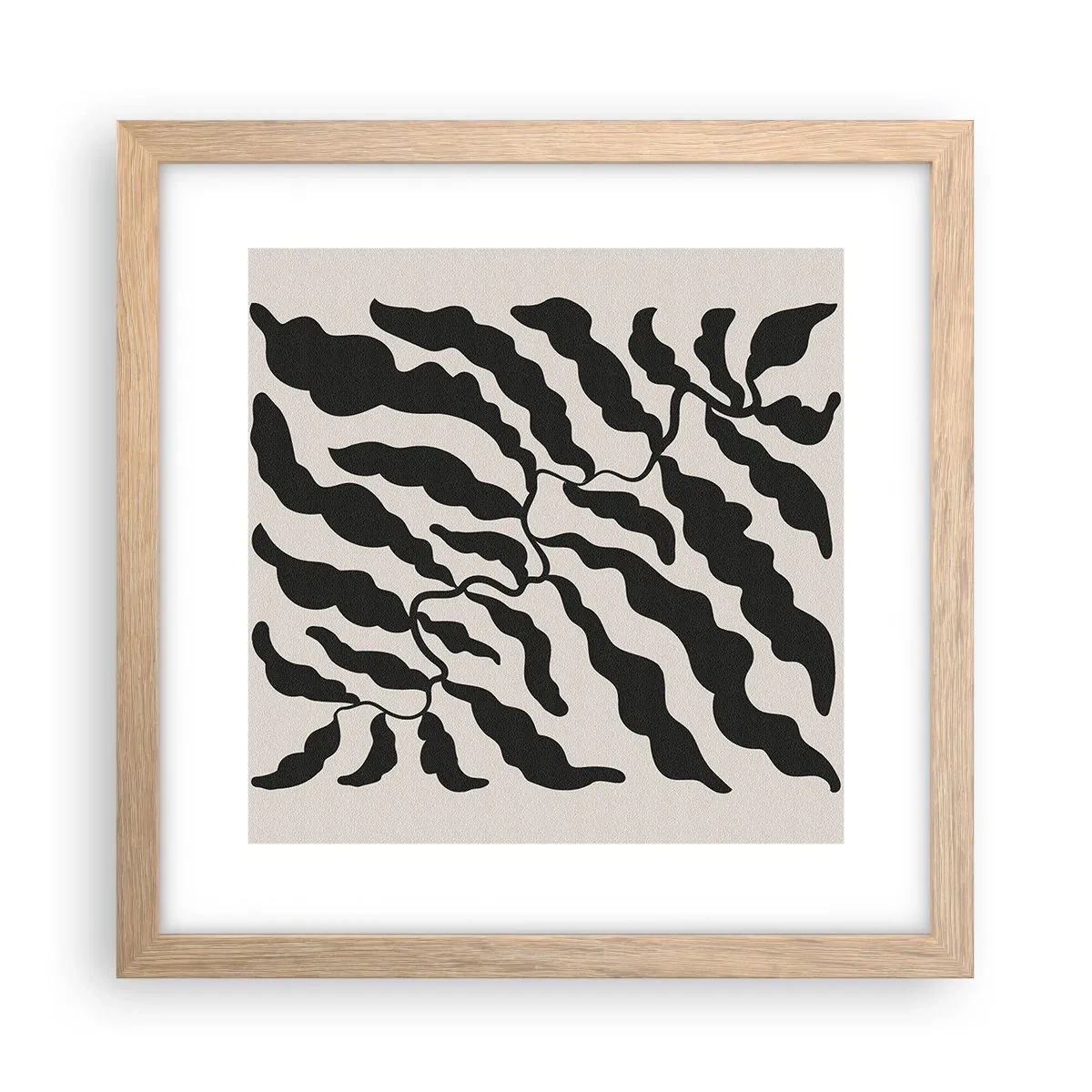 Poster in einem Rahmen aus heller Eiche - Natur des Quadrats - 30x30 cm