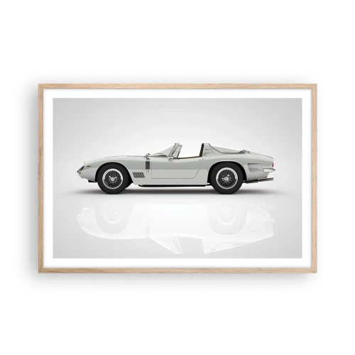 Poster in einem Rahmen aus heller Eiche - Spaß versprochen - 91x61 cm