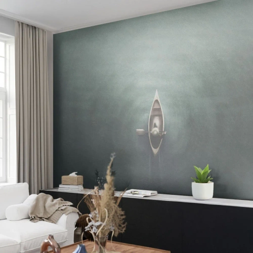 Fototapete Premium Sand - Durch den Mondsee - Gelassenheit, See, Kajak - 200x140 cm