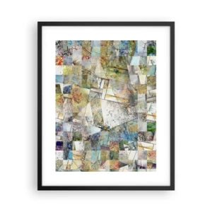 Poster in einem schwarzem Rahmen - Geometrische Mischung - 40x50 cm