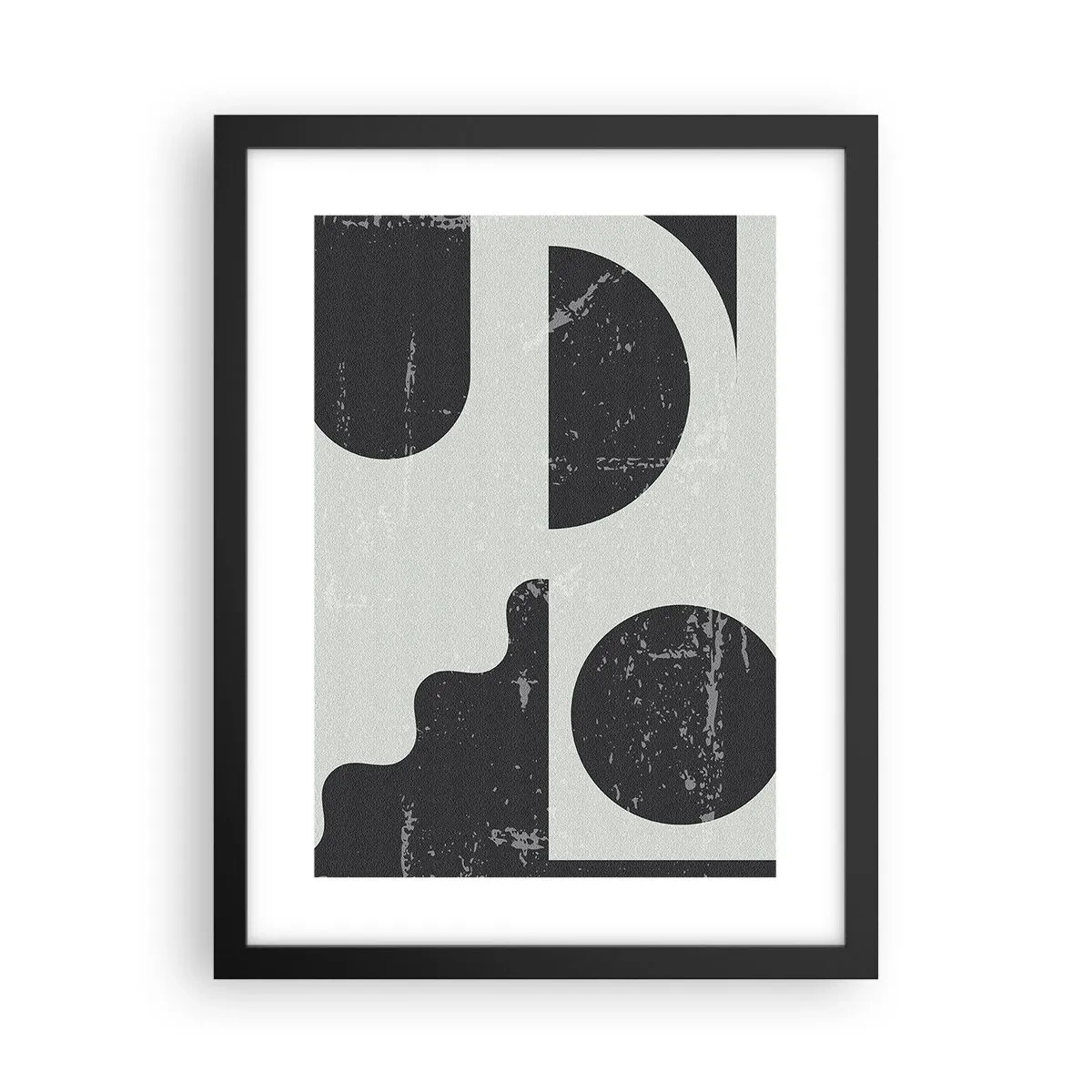 Poster in einem schwarzem Rahmen - Komposition oben und unten - 30x40 cm
