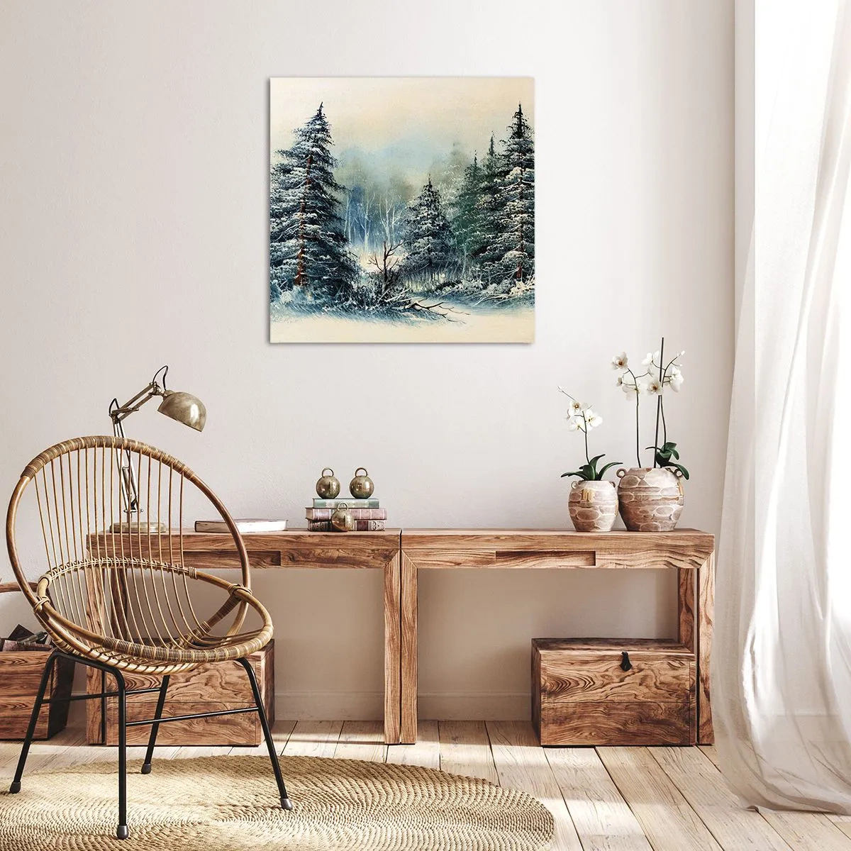 Bild auf Leinwand - Leinwandbild - Bereit für Weihnachten - 50x50 cm