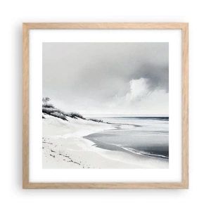 Poster in einem Rahmen aus heller Eiche - Für immer zusammen - 40x40 cm