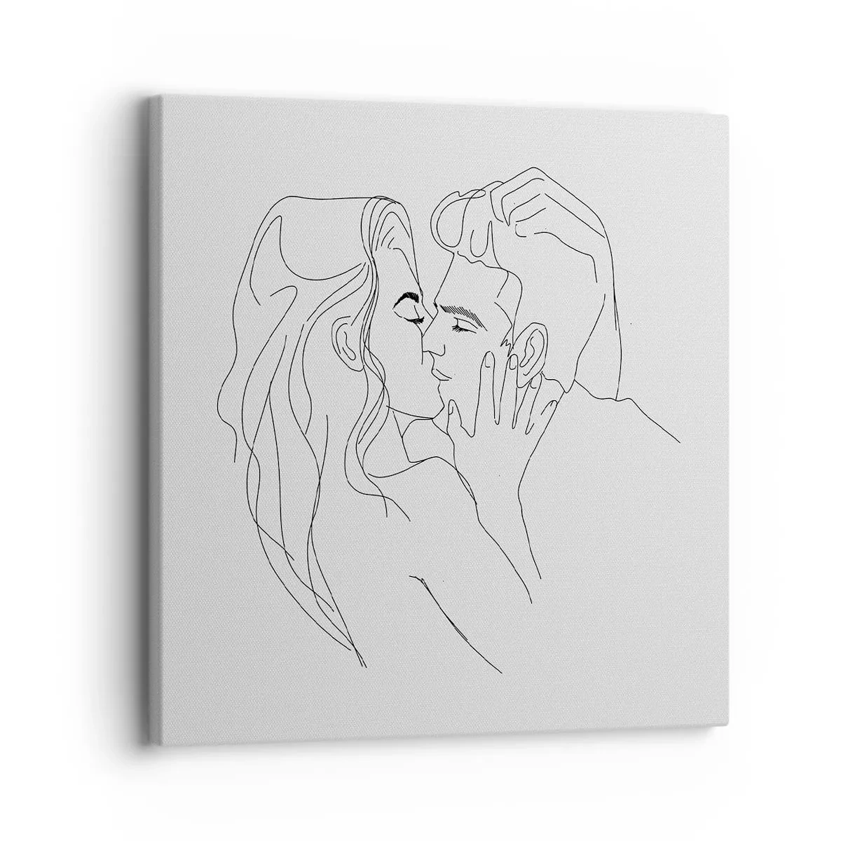 Bild auf Leinwand - Leinwandbild - Dieselbe Linie - 30x30 cm