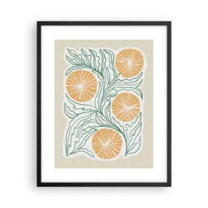 Poster in einem schwarzem Rahmen - Ethnisch mit einem Hauch von Abstraktion - 40x50 cm