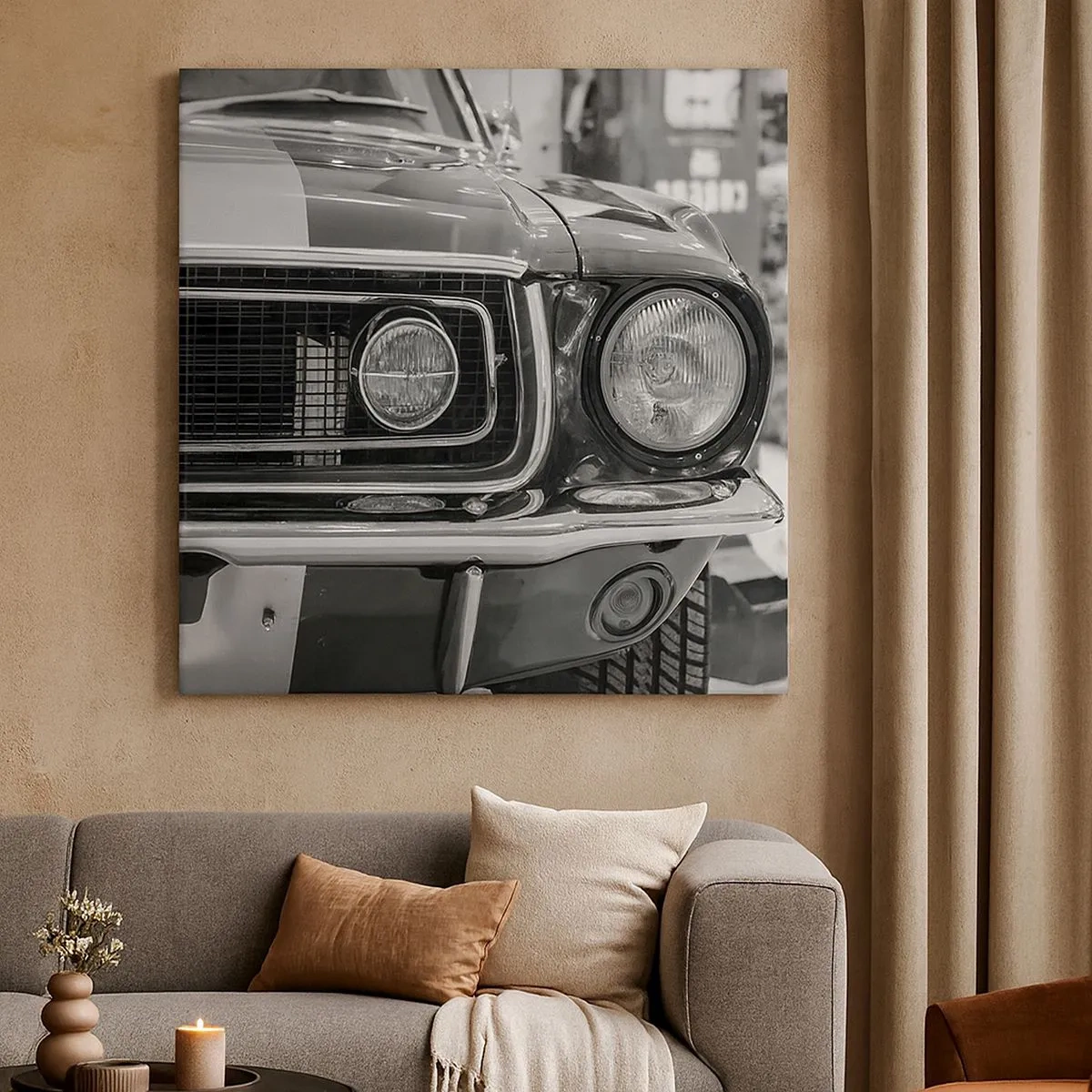 Bild auf Leinwand - Leinwandbild - Wilder Ritt - 30x30 cm