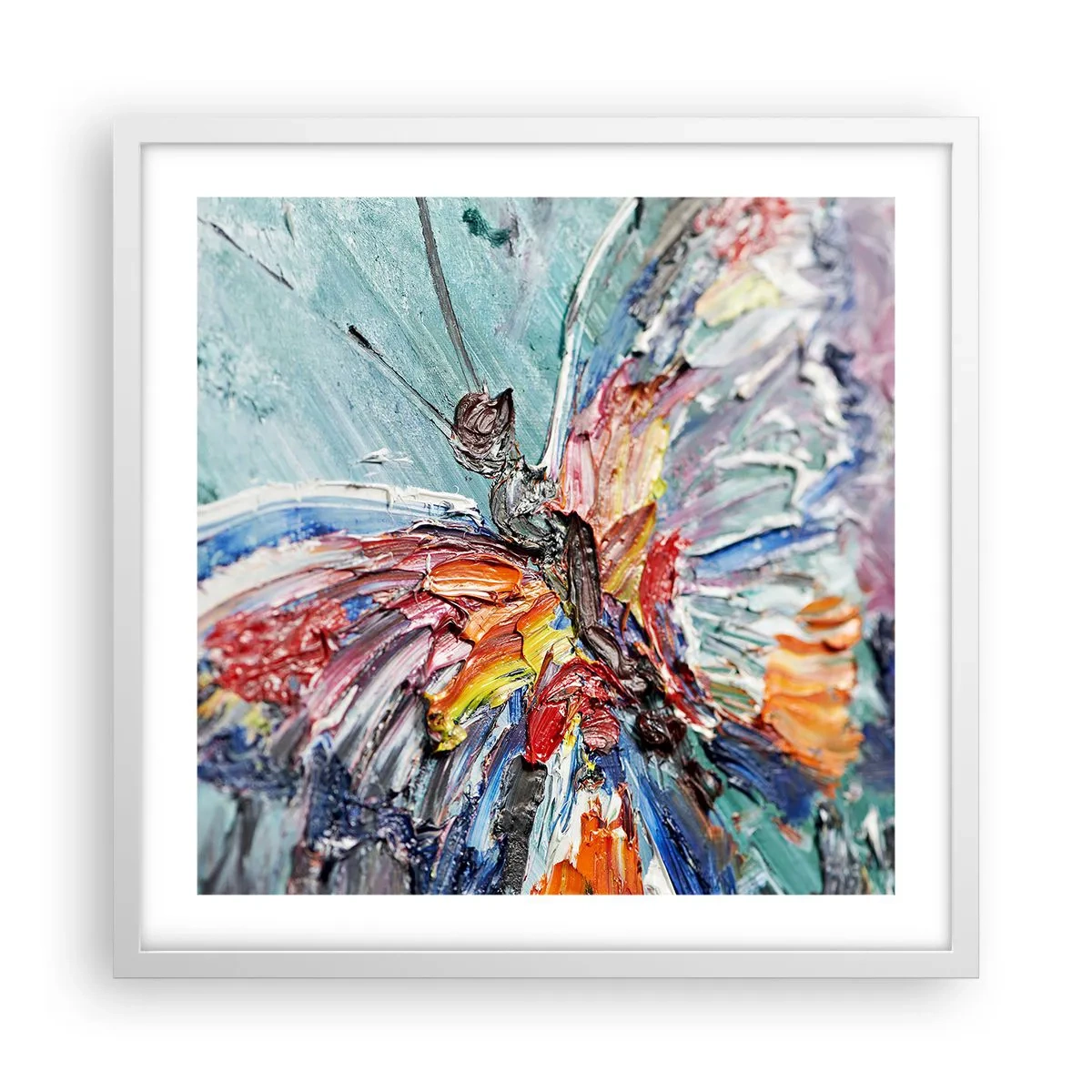 Poster in einem weißen Rahmen - Von der Natur gemalt - 50x50 cm