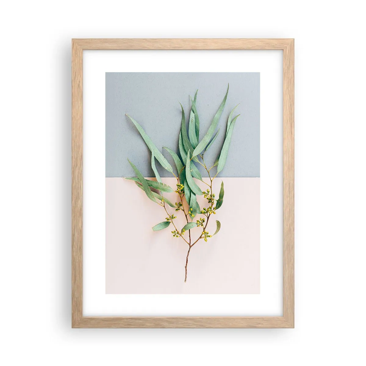 Poster in einem Rahmen aus heller Eiche - Pastellige Subtilität - 30x40 cm