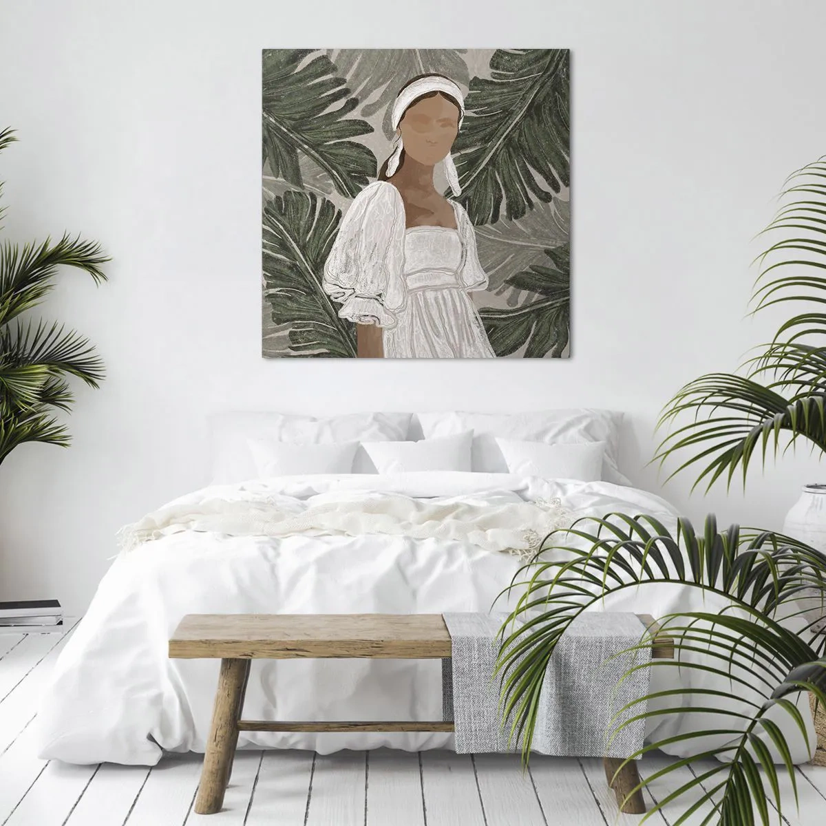 Bild auf Leinwand - Leinwandbild - Exotisches Porträt - 70x70 cm