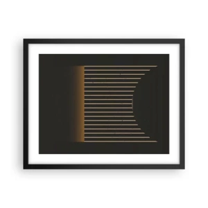 Poster in einem schwarzem Rahmen - Die Dunkelheit erkunden - 50x40 cm