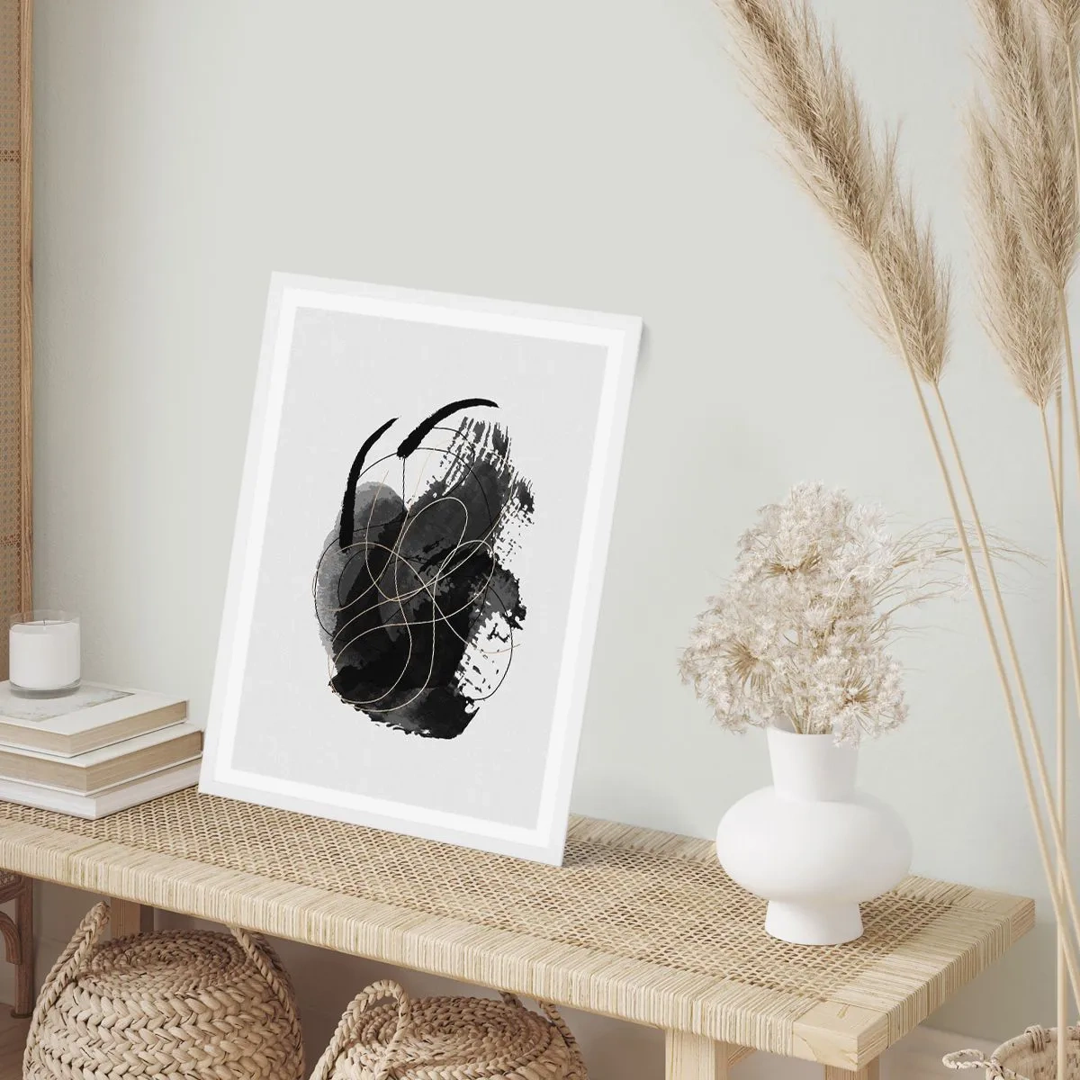 Poster in einem weißen Rahmen - Aus Schwarz entstanden - 61x91 cm