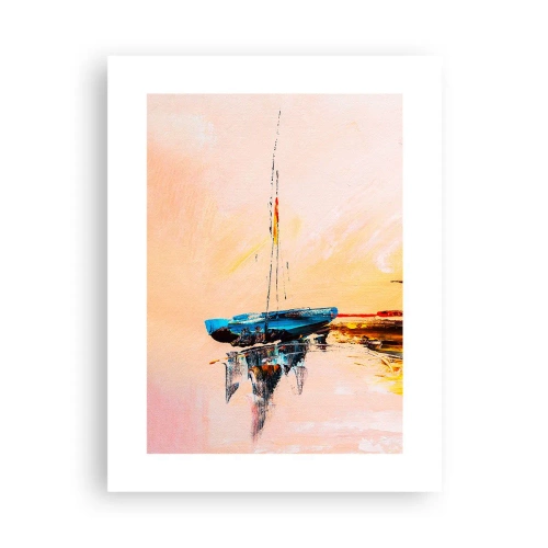 Poster - Abend im Yachthafen - 30x40 cm