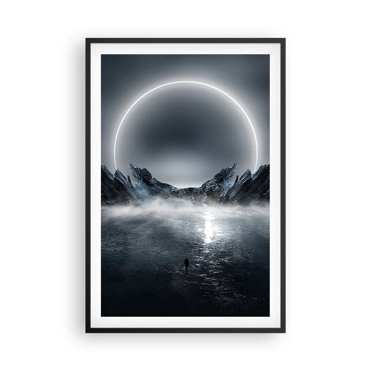 Poster in einem schwarzem Rahmen - Ende der Geschichte - 61x91 cm