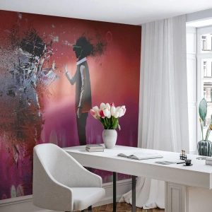 Fototapete Premium Canvas - Kannst du dich selbst anschauen? - Abstraktion, Stück, Menschen - 200x140 cm