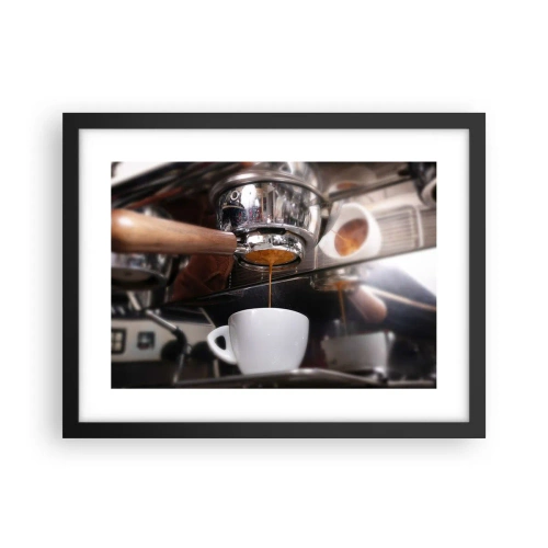 Poster in einem schwarzem Rahmen - Gute Zeit des Tages - 40x30 cm