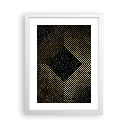 Poster in einem weißen Rahmen - Geometrie im glamourösen Stil - 30x40 cm
