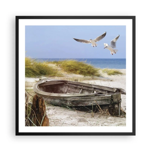 Poster in einem schwarzem Rahmen - In Wind gebadet - 60x60 cm
