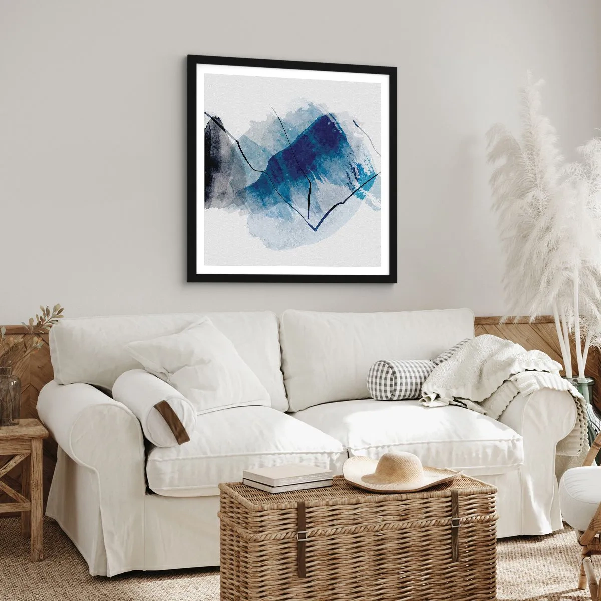 Poster in einem schwarzem Rahmen - Eisberg - 60x60 cm