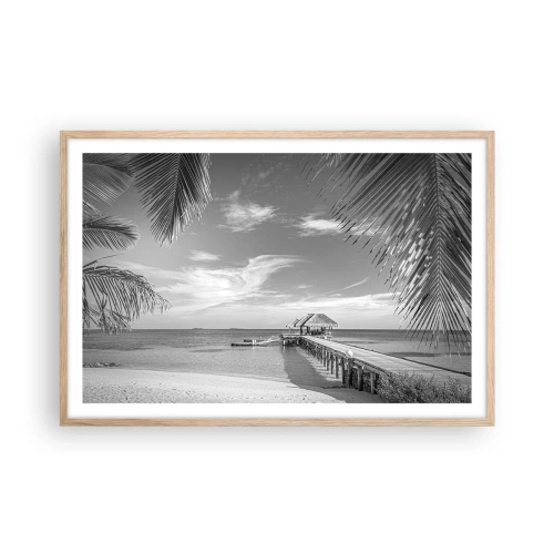 Poster in einem Rahmen aus heller Eiche - Erinnerung oder Traum? - 91x61 cm