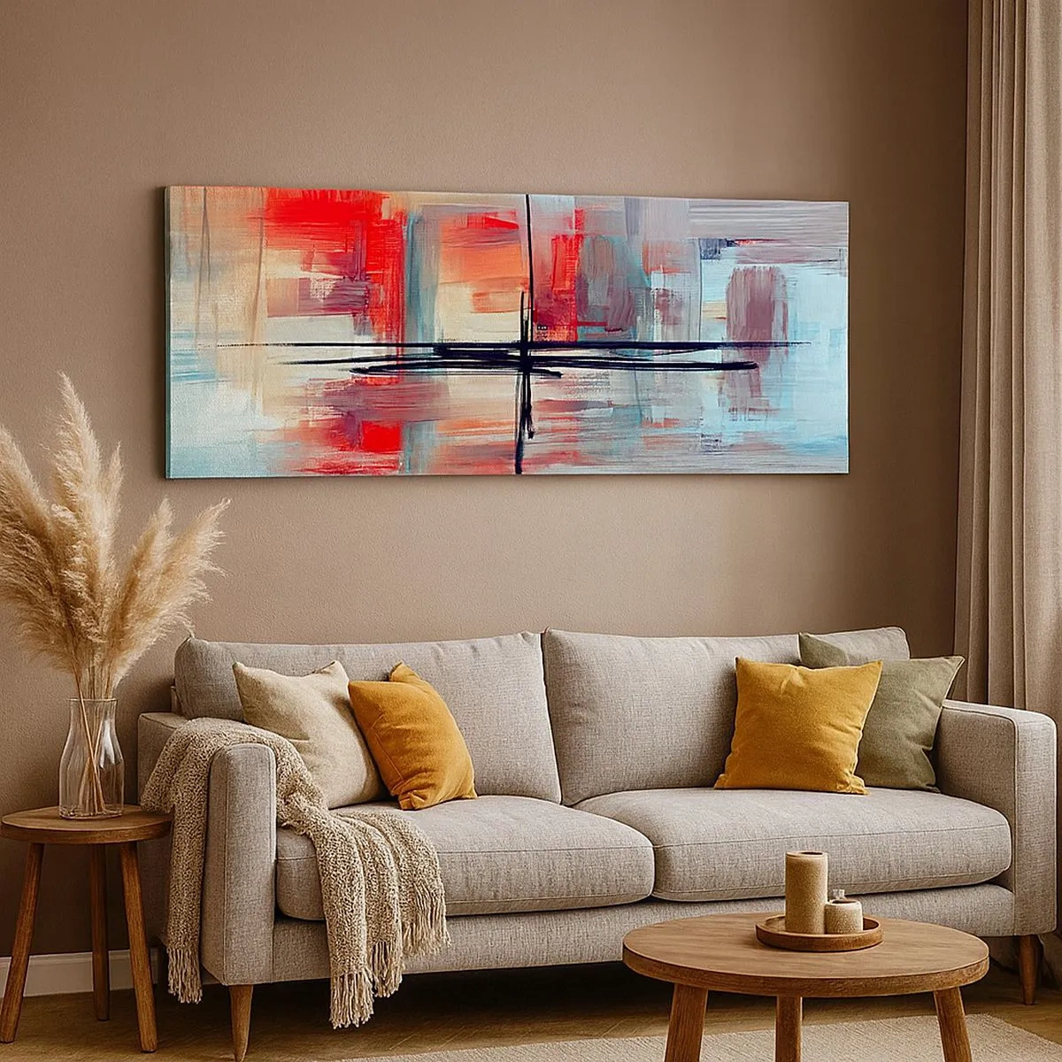 Bild auf Leinwand - Leinwandbild - Landschaft in einer unbekannten Dimension - 100x40 cm