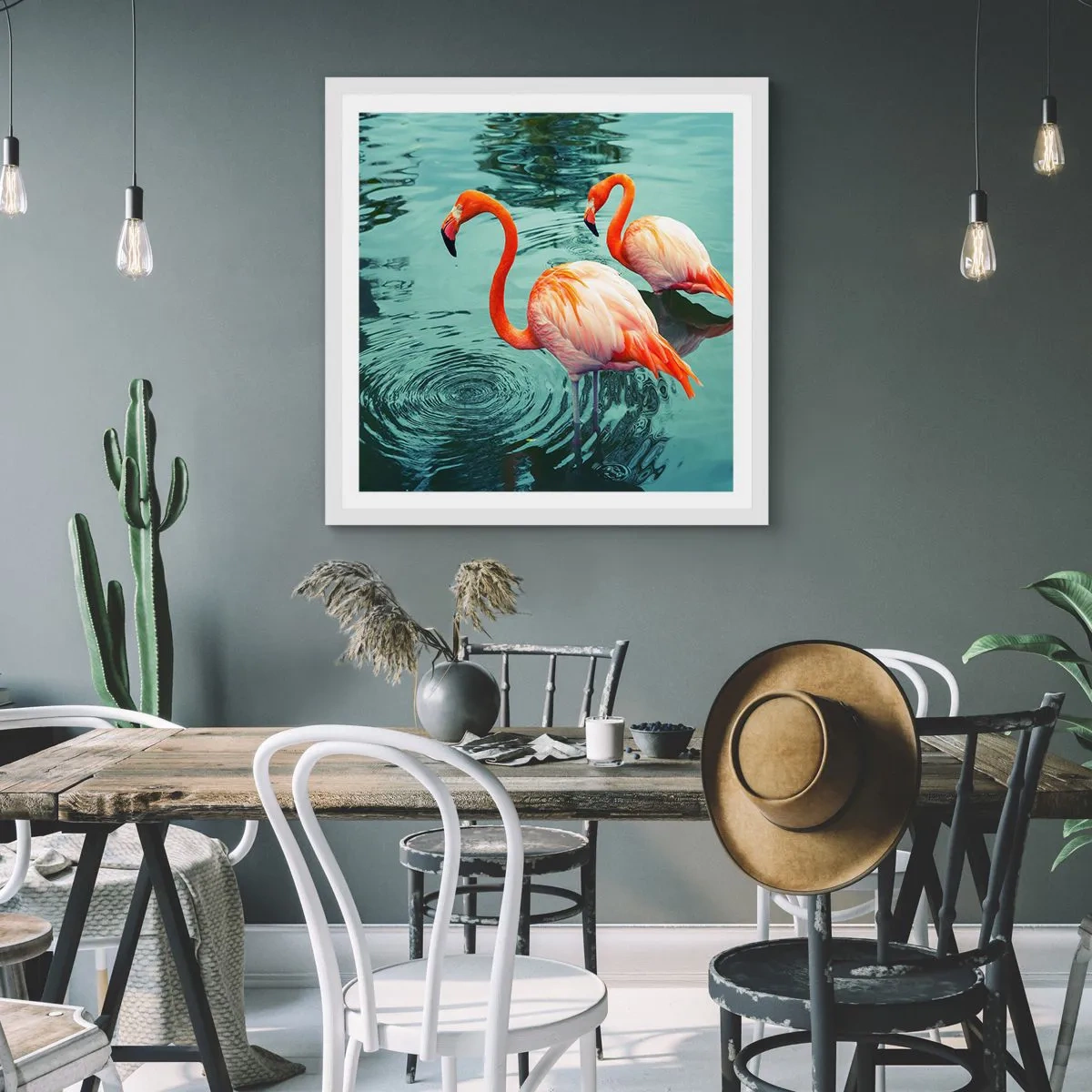 Poster in einem weißen Rahmen - Wir sind jetzt in Mode - 50x50 cm