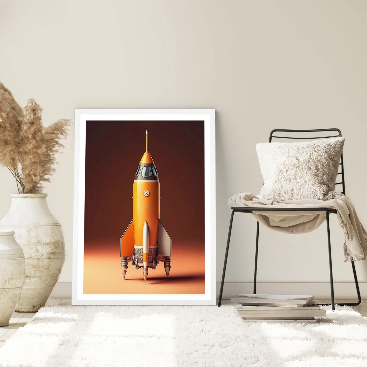 Poster in einem weißen Rahmen - Es beginnt mit einem Traum - 70x100 cm