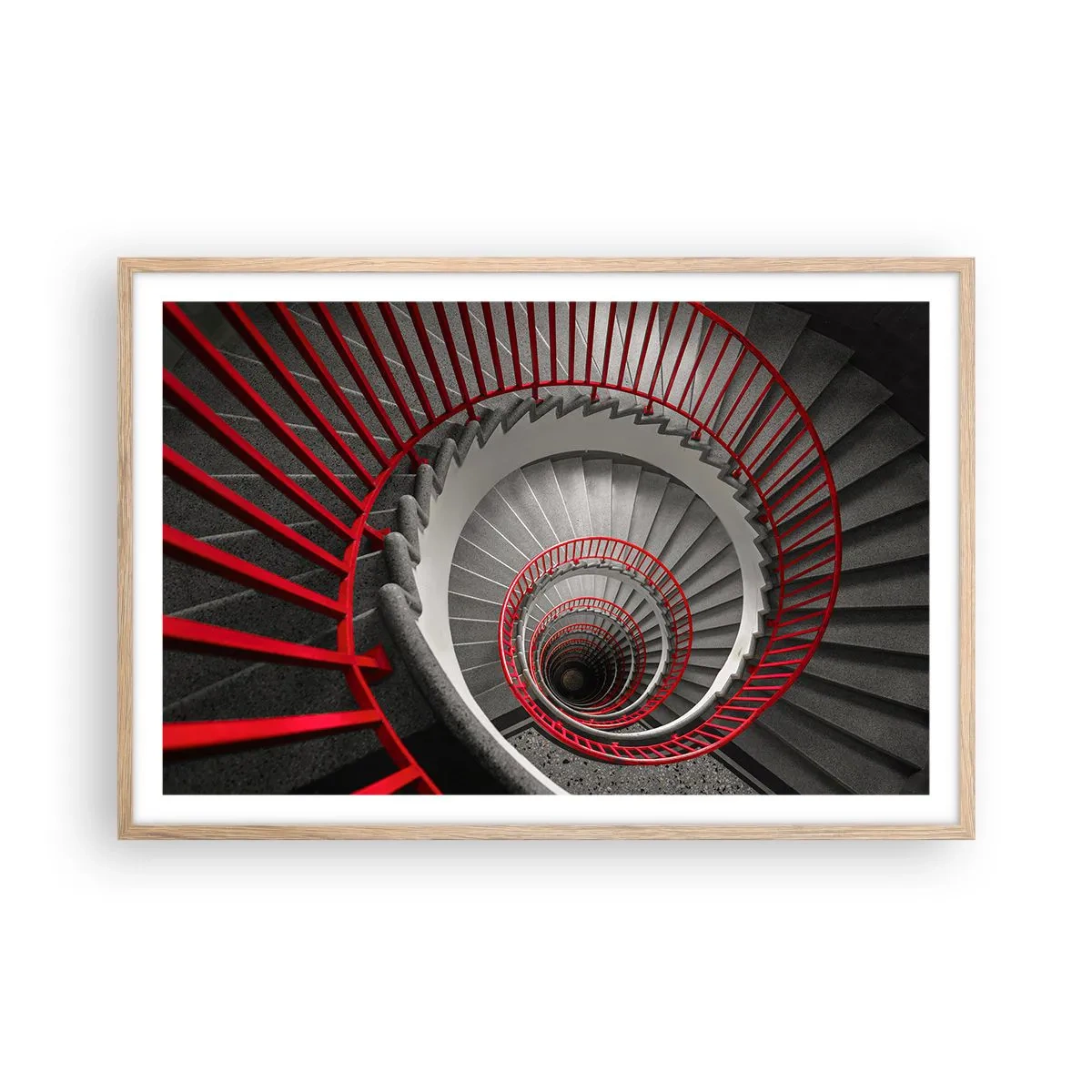 Poster in einem Rahmen aus heller Eiche - Architekturspaß - 91x61 cm