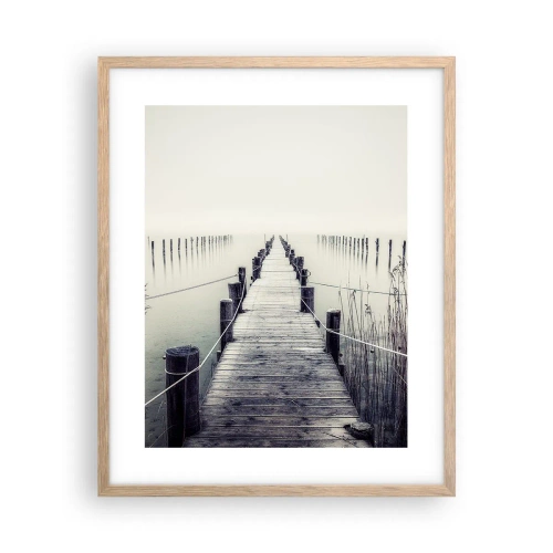 Poster in einem Rahmen aus heller Eiche - Tauchen Sie in Ruhe ein - 40x50 cm