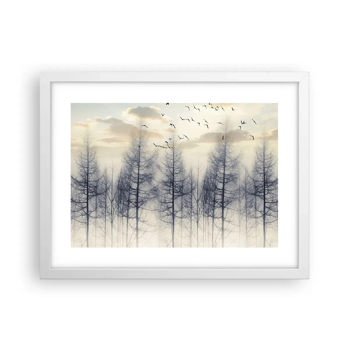 Poster in einem weißen Rahmen - Waldgeister - 40x30 cm