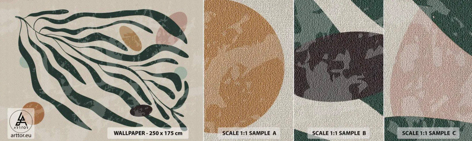 Fototapeten Muster Premium Canvas - Im Grünen - Boho, Anlage, Modern - 100x30 cm