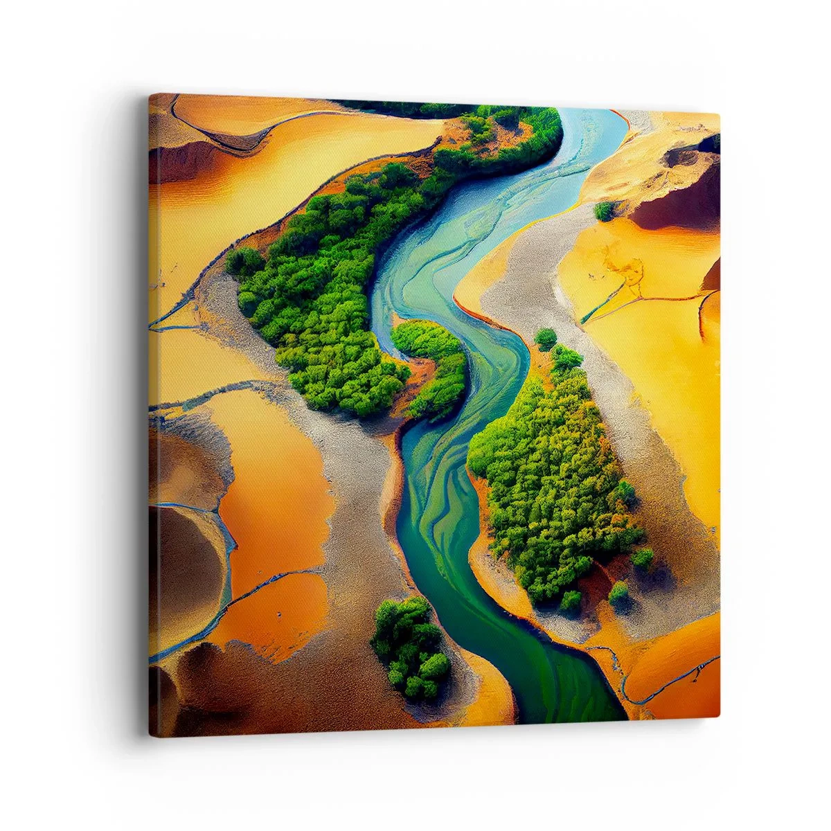 Bild auf Leinwand - Leinwandbild - Lebensspendender Fluss - 40x40 cm