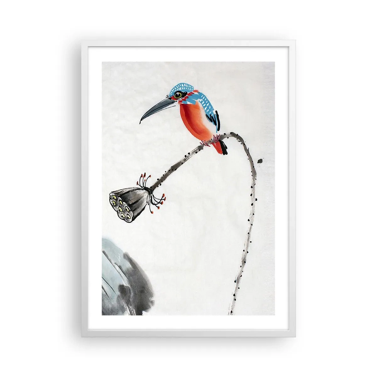 Poster in einem weißen Rahmen - Das Leben der Wiese - 50x70 cm