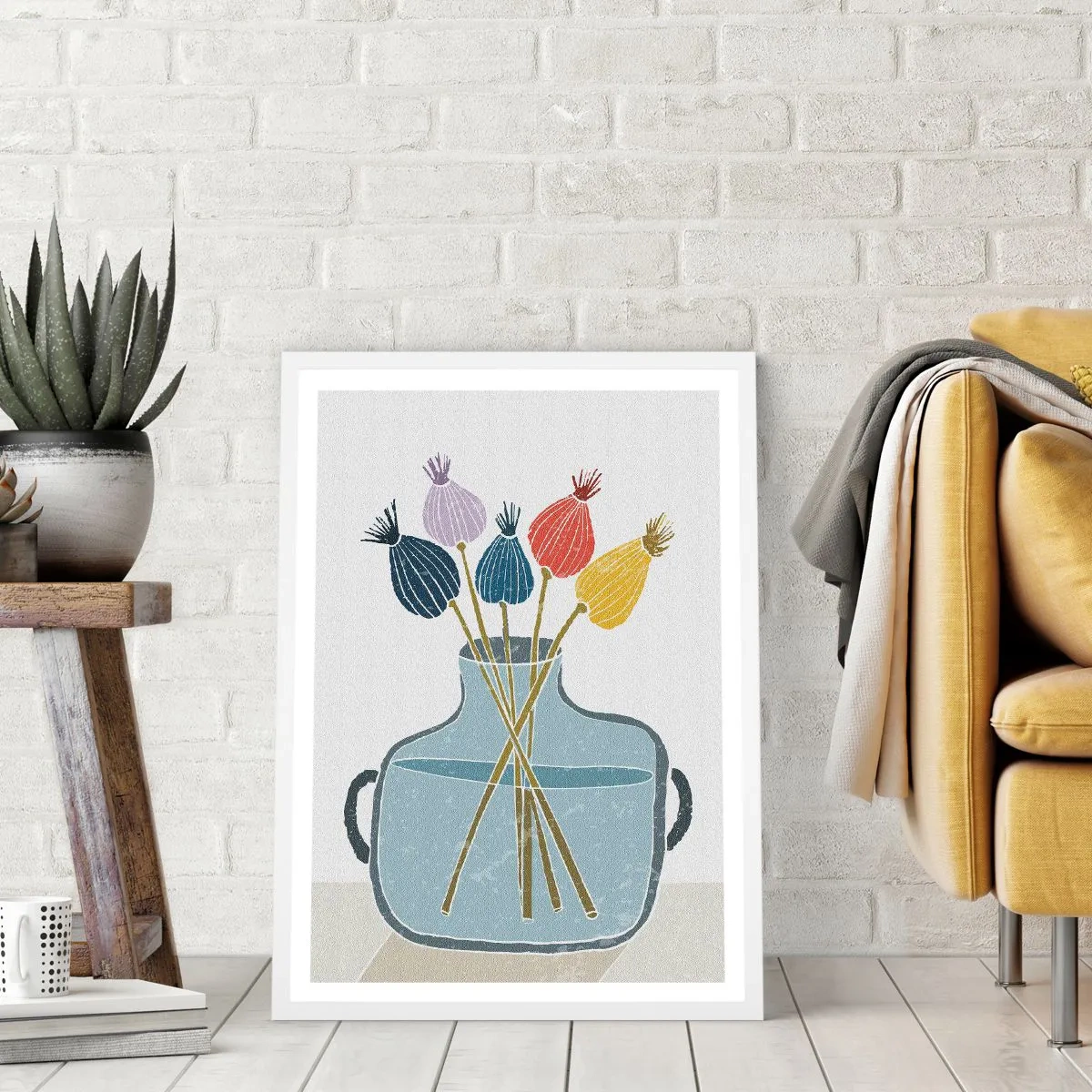 Poster in einem weißen Rahmen - Es ist mucksmäuschenstill - 50x70 cm