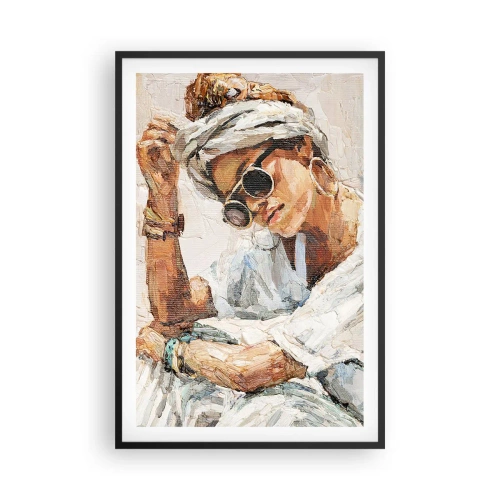 Poster in einem schwarzem Rahmen - Porträt in voller Sonne - 61x91 cm