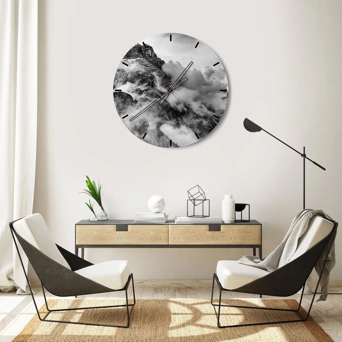 Wanduhr - Glasuhr - Schön und grausam - 40x40 cm