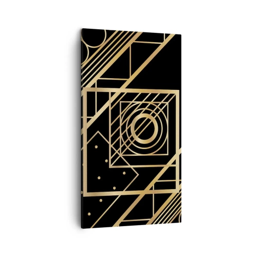 Bild auf Leinwand - Leinwandbild - Goldene Geometrie - 45x80 cm