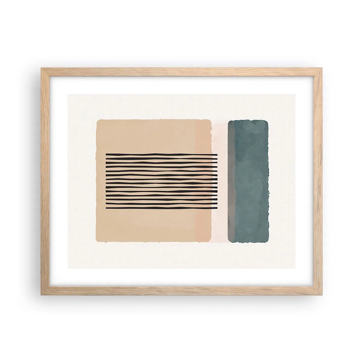 Poster in einem Rahmen aus heller Eiche - Alles ist in Ordnung - 50x40 cm