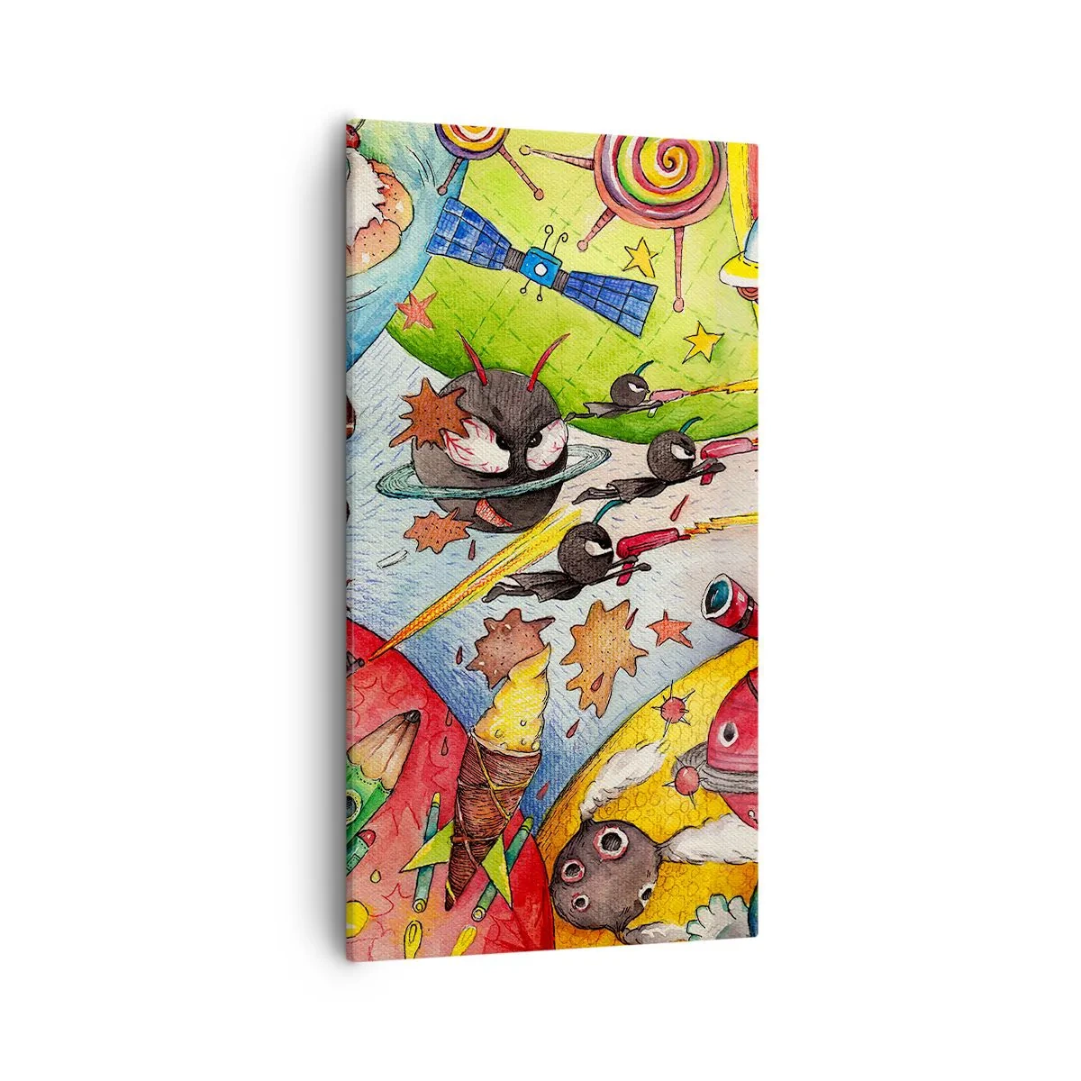 Bild auf Leinwand - Leinwandbild - Tolles Weltraumabenteuer - 55x100 cm