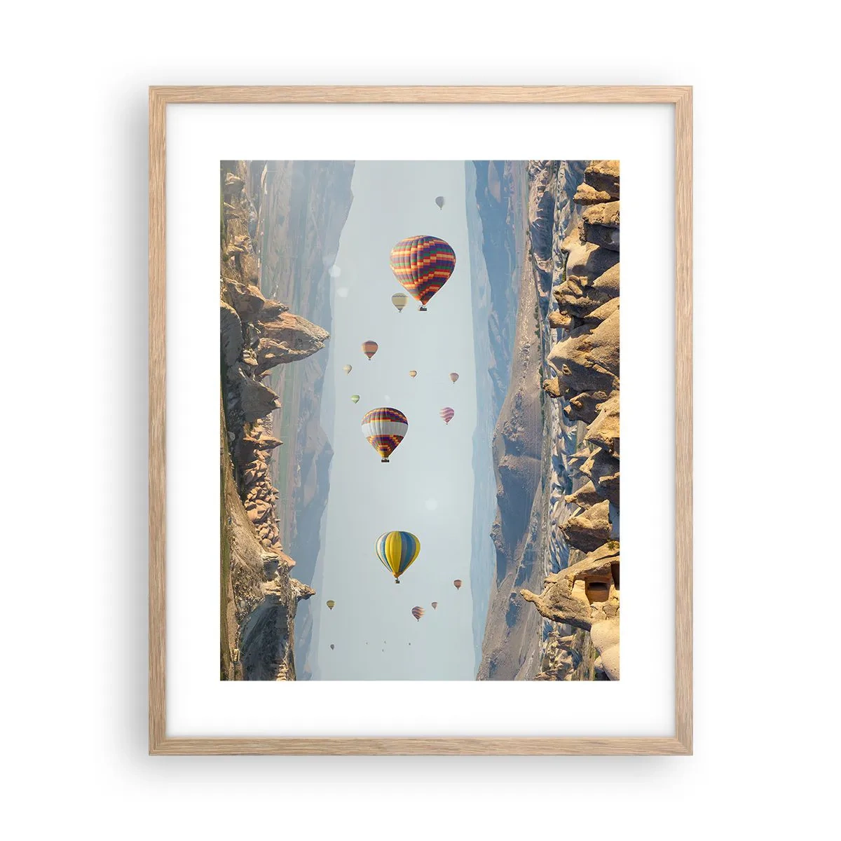 Poster in einem Rahmen aus heller Eiche - Hier ist alles möglich - 40x50 cm