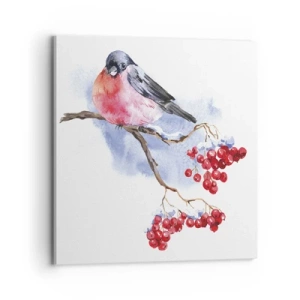 Bild auf Leinwand - Leinwandbild - Winter in Farbe - 70x70 cm