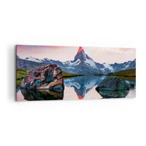 Bild auf Leinwand - Leinwandbild - Das Herz der Berge ist heiß - 100x40 cm