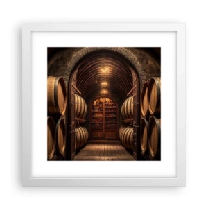 Poster in einem weißen Rahmen - Stimmungsvoller Keller - 30x30 cm