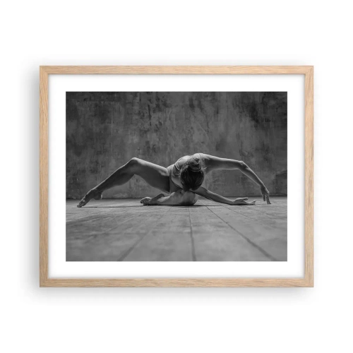 Poster in einem Rahmen aus heller Eiche - Symmetrie gefunden - 50x40 cm
