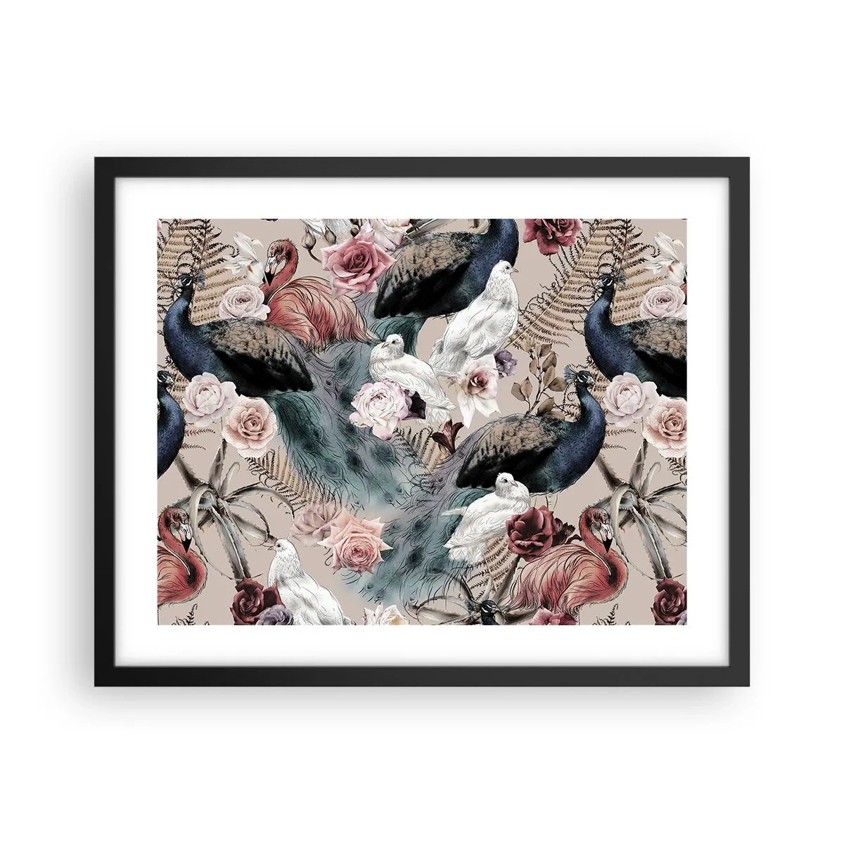 Poster in einem schwarzem Rahmen - Im Schlossgarten - 50x40 cm