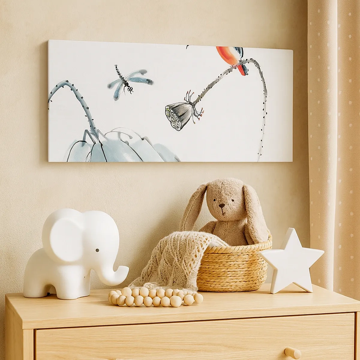 Bild auf Leinwand - Leinwandbild - Das Leben der Wiese - 30x30 cm