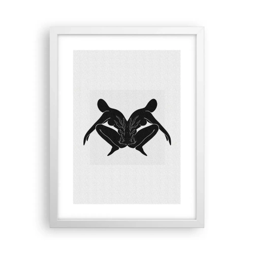 Poster in einem weißen Rahmen - Gemeinsame Seele - 30x40 cm