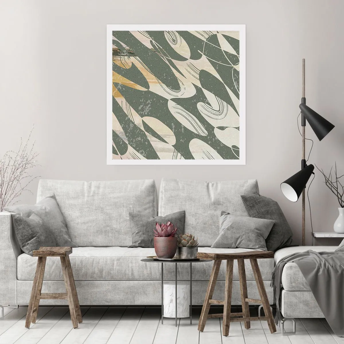 Poster - Rhythmische Abstraktion - 30x30 cm